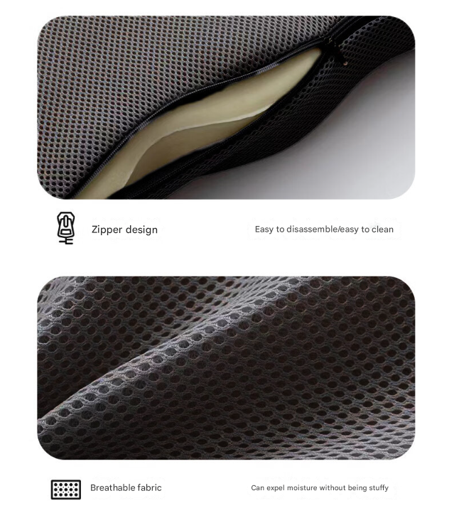 Black Ergonomic U-Shaped Memory Foam Seat Cushion - Coccyx Relief & Posture Support with Breathable Cover 7