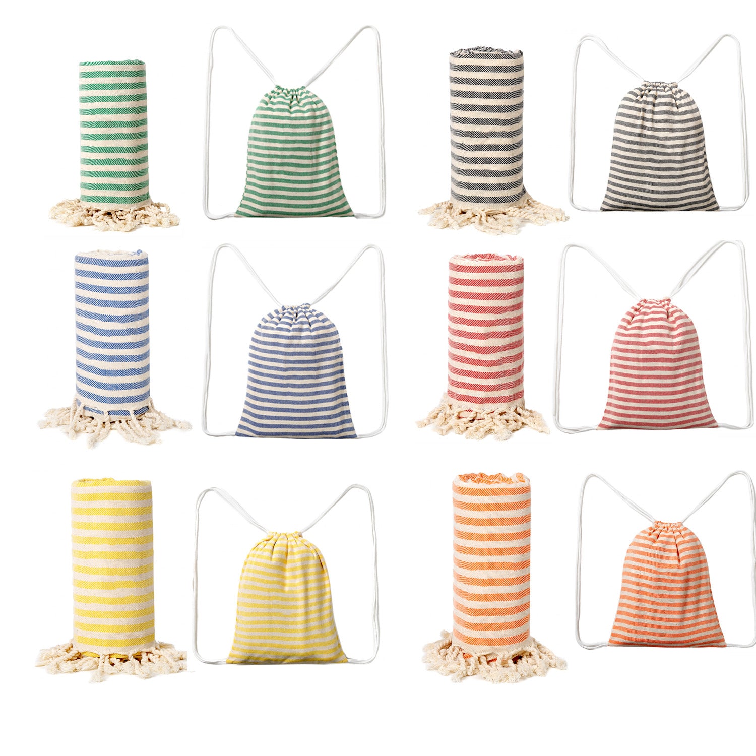 Green Chic Lightweight Nylon Drawstring Tote Bag - Multi-Pocket Casual Shoulder & Crossbody 6