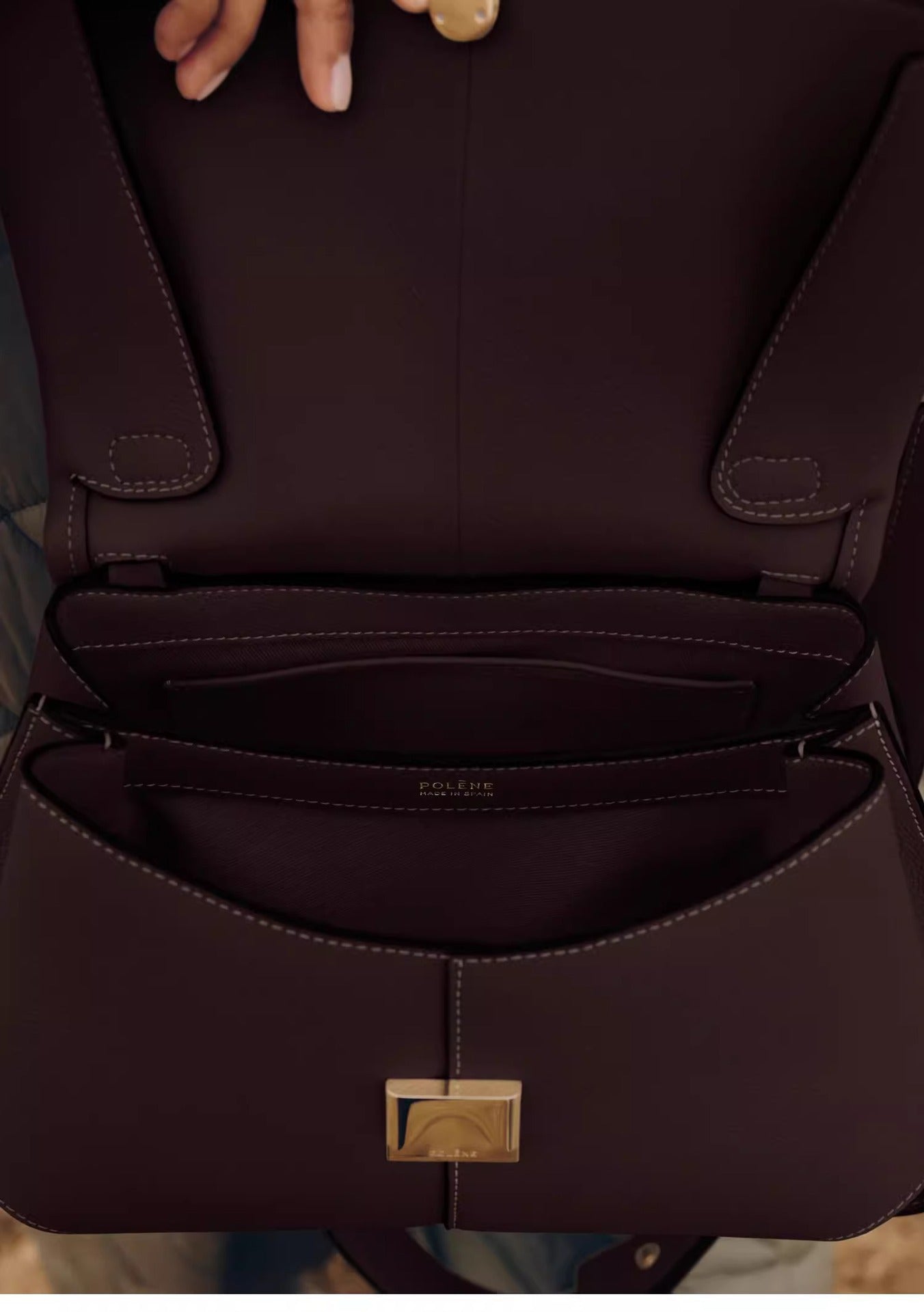 Brown Elegant Womens Genuine Cowhide Leather Top Handle Satchel - Chic Flap Crossbody Shoulder Bag 3