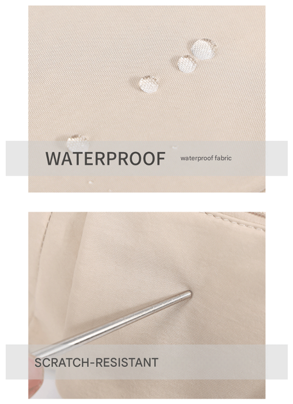 Beige Chic Lightweight Multi-Pocket Oxford Crossbody Bag - Waterproof Retro Shoulder Bag for Women 4