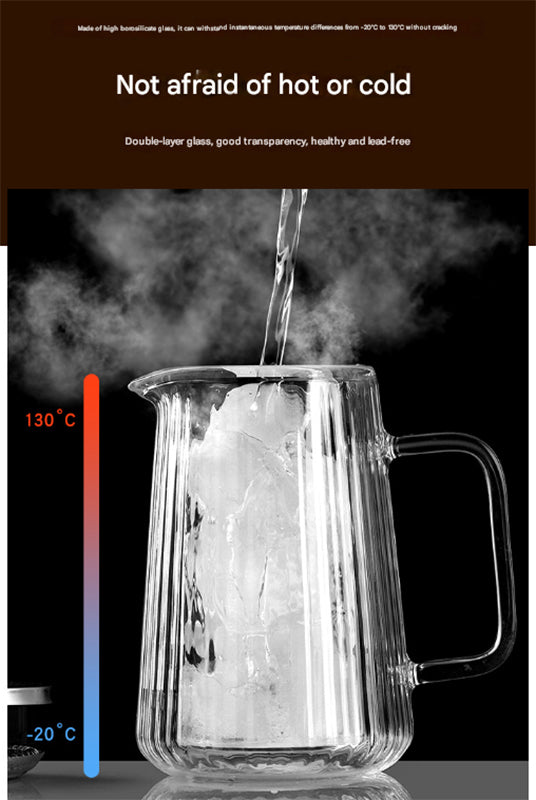 Transparent Elegant Ribbed Double Wall Glass French Press - 1000ml Heat Resistant Coffee and Tea Maker with Stainless Steel Filter 6