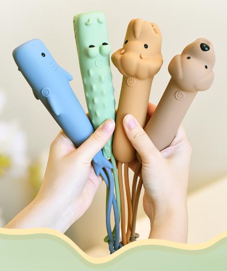 Green Adorable Crocodile Silicone LED Flashlight for Kids - USB Rechargeable, Dimmable Brightness, Portable Night Light 8