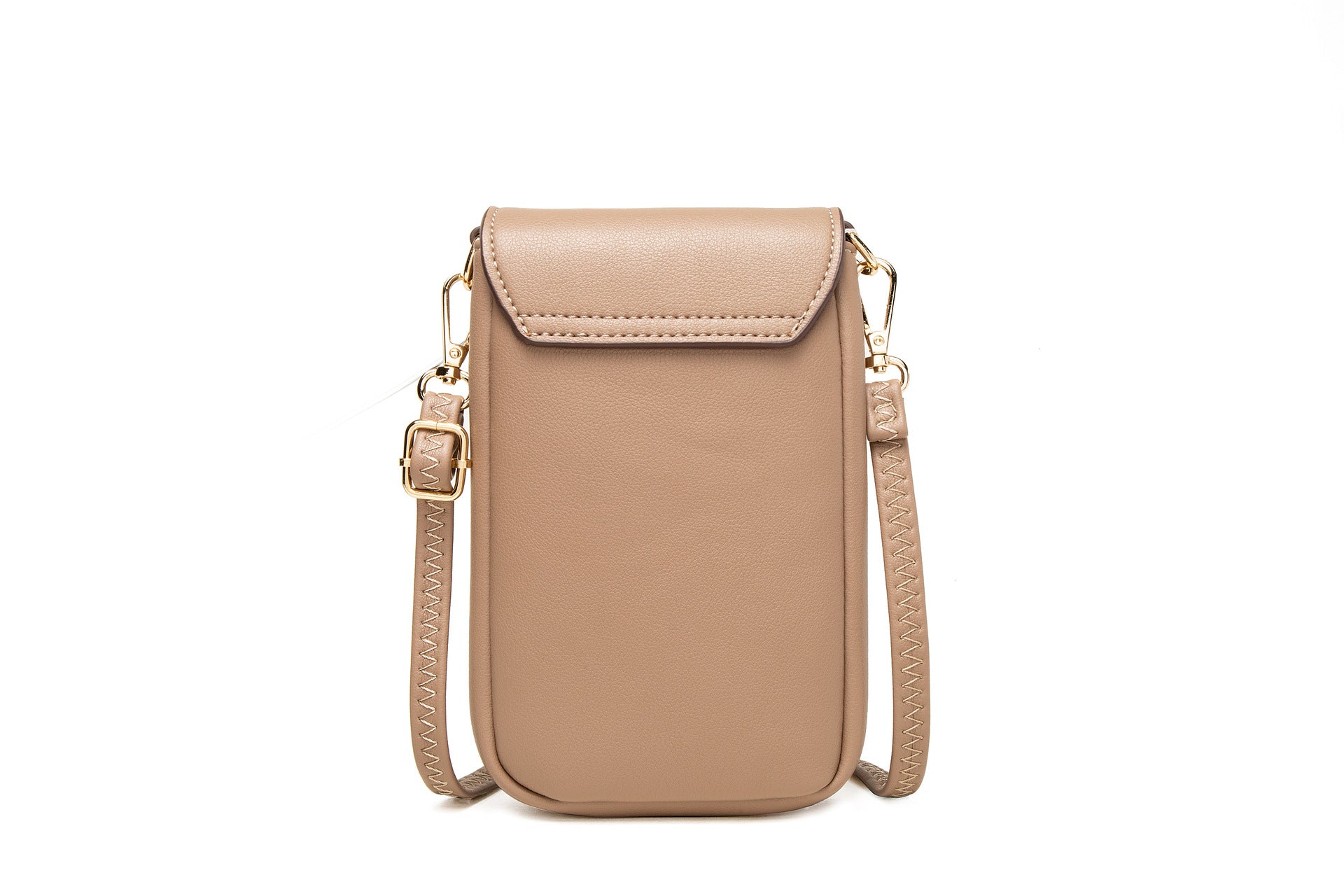 Yellow Chic Quilted Crossbody Phone Bag - PU Leather Mini Purse with Floral Stitching & Adjustable Strap 5