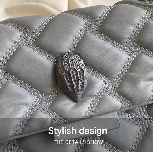 Black Chic Quilted Crossbody Bag for Women - PU Leather Diamond Pattern Chain Strap Shoulder Purse with Elegant Clasp 6