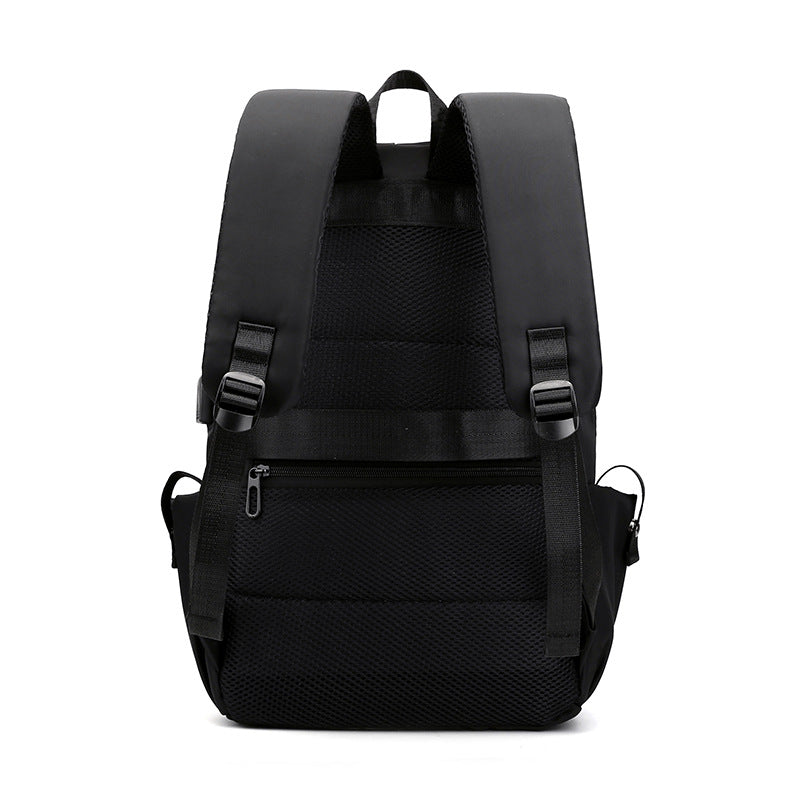 Black Modern Anti-Theft Laptop Backpack with USB Charging Port - Water-Repellent Travel & Business Bag for 15.6 Inch Laptops 4