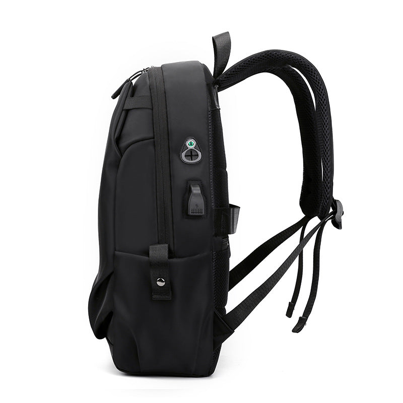 Grey Modern Anti-Theft Laptop Backpack with USB Charging Port - Water-Repellent Travel & Business Bag for 15.6 Inch Laptops 3