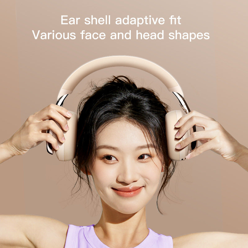 White Premium Wireless ANC Headphones - Bluetooth 5.4, 32H Playtime, Foldable Over-Ear Design, Comfort Earpads for Travel & Gaming 4