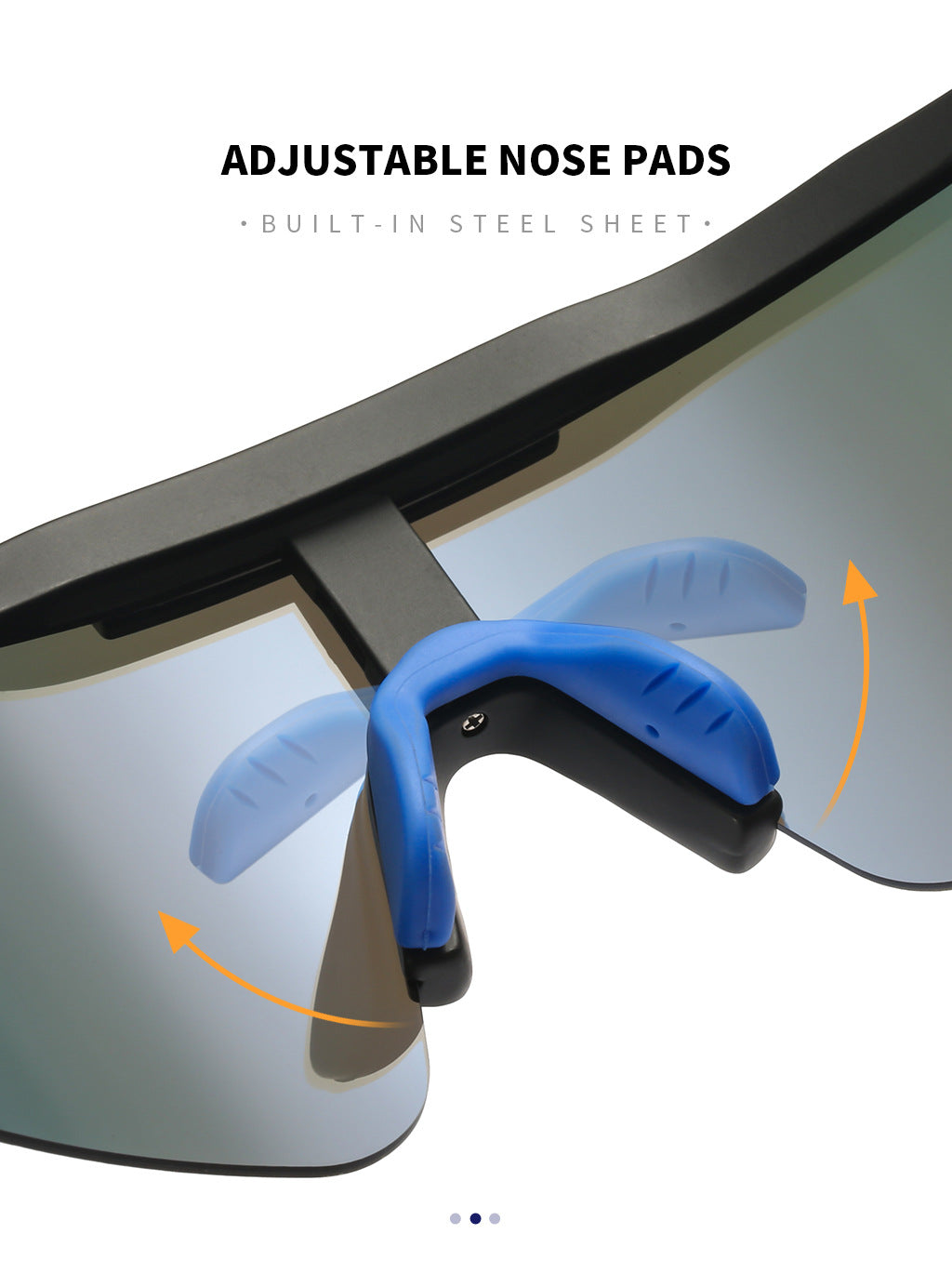 Blue Lenses With White Temples Ultra-Light Polarized Sports Sunglasses - Wraparound Shield Design for Cycling & Outdoor Performance 7