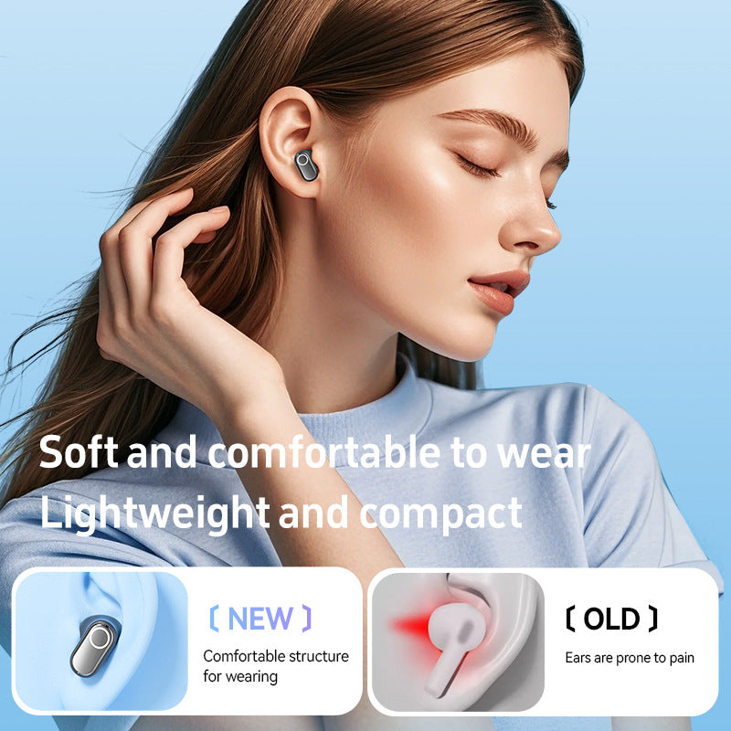 Black Feather-Light TWS Earbuds - Bluetooth 5.4, Hi-Fi Sound, LED Display Case, 60H+ Playtime, Touch Control 4