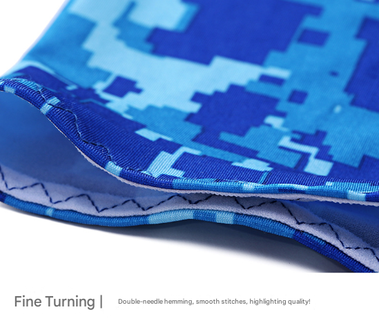 2 Sets Blue Camouflage Cooling UV Protection Set - 2 Skull Cap, 2 Neck Gaiter & 4 Arm Sleeves for Outdoor Sports 6