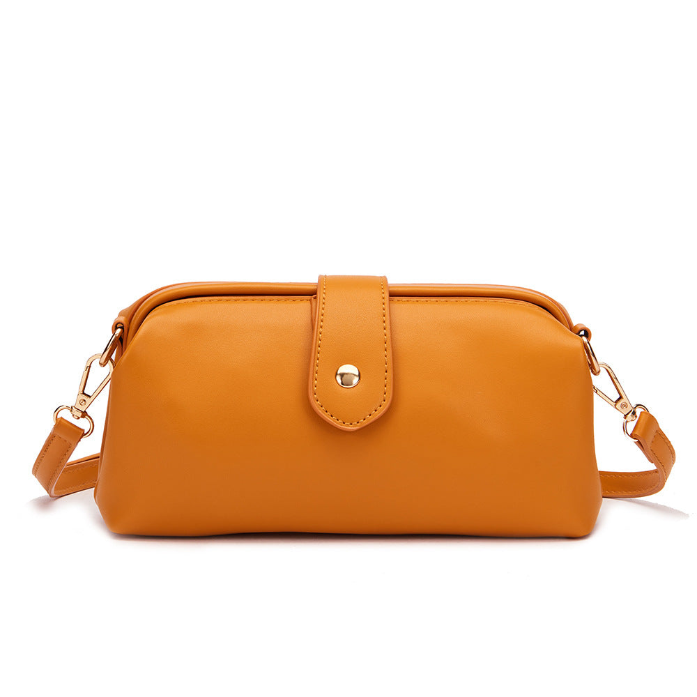 Yellow Chic Vintage Inspired PU Leather Crossbody Bag - Small Frame Doctor Style Purse with Adjustable Strap 4