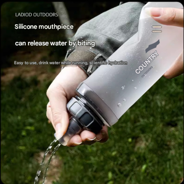 Green and White Ultra-Lightweight 350ml Soft Running Flask - BPA-Free Collapsible TPU Water Bottle for Hiking, Cycling & Outdoor Sports 3