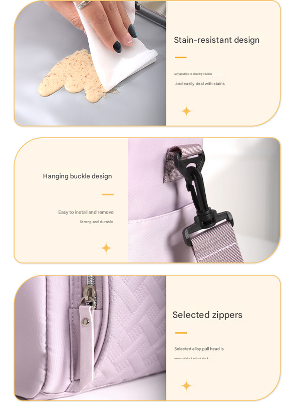 Purple Chic Insulated Lunch Tote Bag - 11L Large Capacity Cooler for Work, Picnic & Travel - Durable Oxford Fabric 8