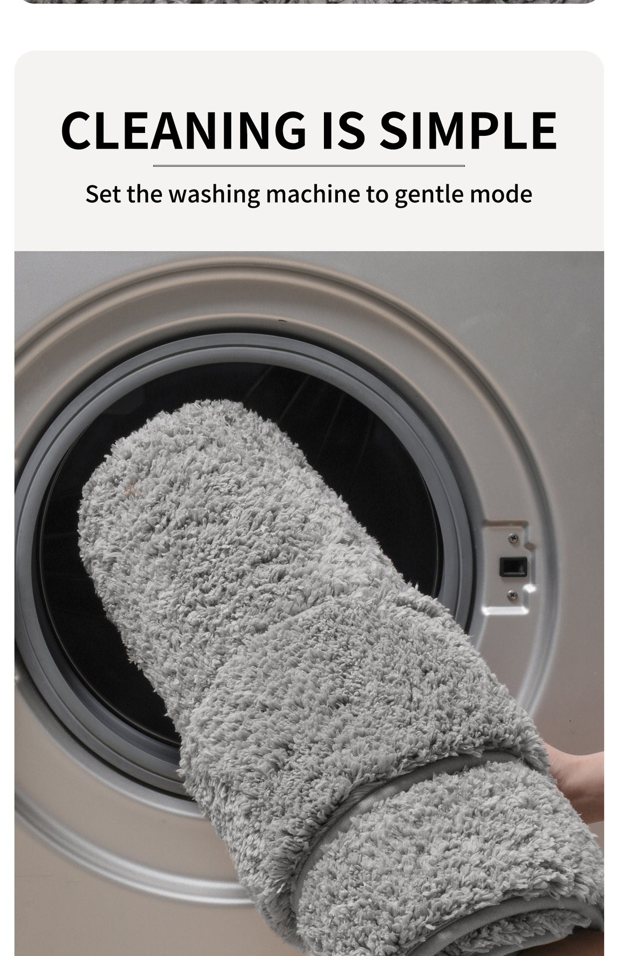 White Ultra Absorbent Plush Bath Mat - Non-Slip Bathroom Rug with Innovative Foot Drying Pocket 5