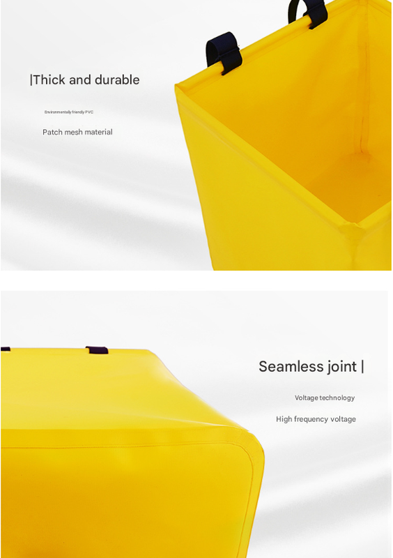 Yellow 25L Collapsible Bucket - Heavy-Duty PVC Waterproof Folding Pail for Fishing, Camping & Car Washing 5