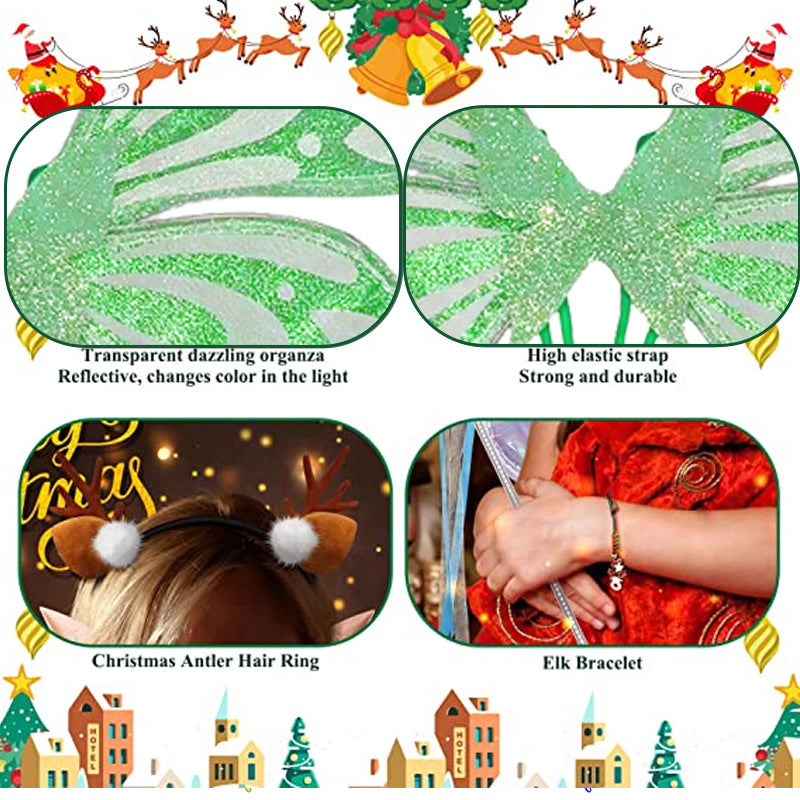 Black Sparkling Fairy Wings - Lightweight Glitter Butterfly Costume Accessory for Kids & Adults 4