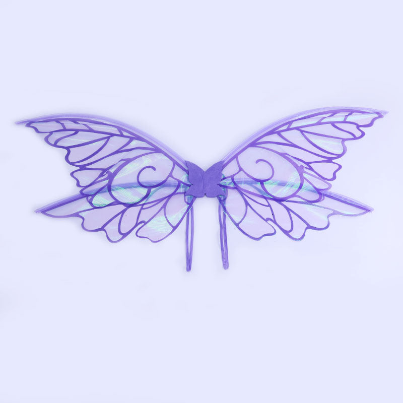 Purple Enchanting Iridescent Fairy Wings - Sparkle Butterfly Elf Wings for Costume Parties, Cosplay & Dress-Up Fun