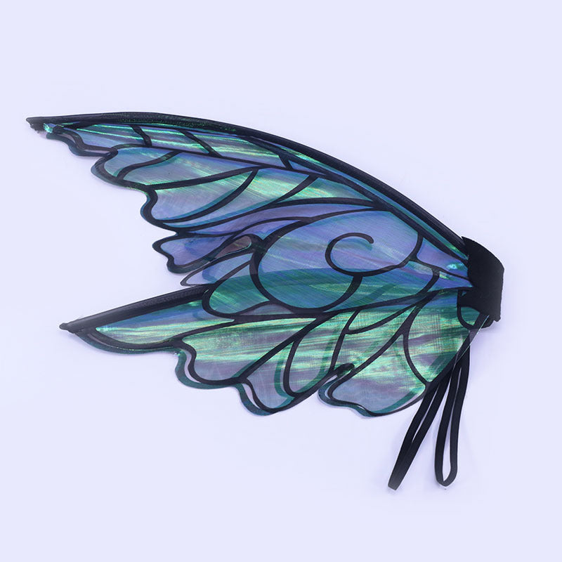 Green Enchanting Iridescent Fairy Wings - Sparkle Butterfly Elf Wings for Costume Parties, Cosplay & Dress-Up Fun 5