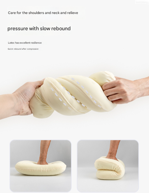 Grey Reversible Memory Foam Travel Pillow - All-Season Comfort Neck Support for Deep Sleep & Portability 5