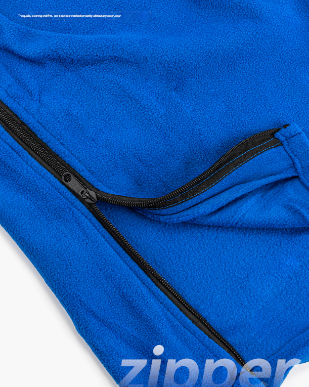 Blue Versatile Double-Sided Fleece Bag Liner - Lightweight & Portable Travel Blanket for Camping & Outdoors 3