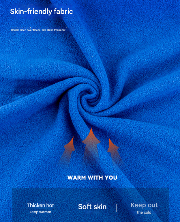 Blue Versatile Double-Sided Fleece Bag Liner - Lightweight & Portable Travel Blanket for Camping & Outdoors 4