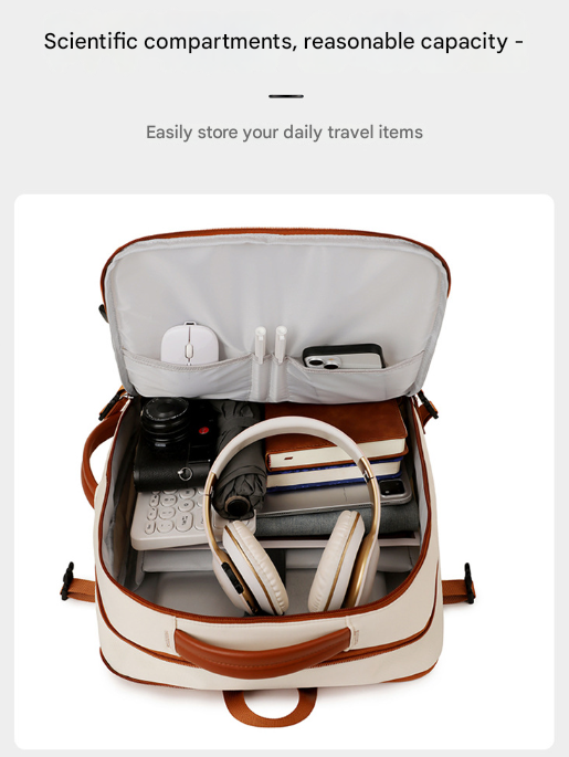 Grey Expandable Laptop Backpack with USB Port - Stylish Travel & Business Daypack 7