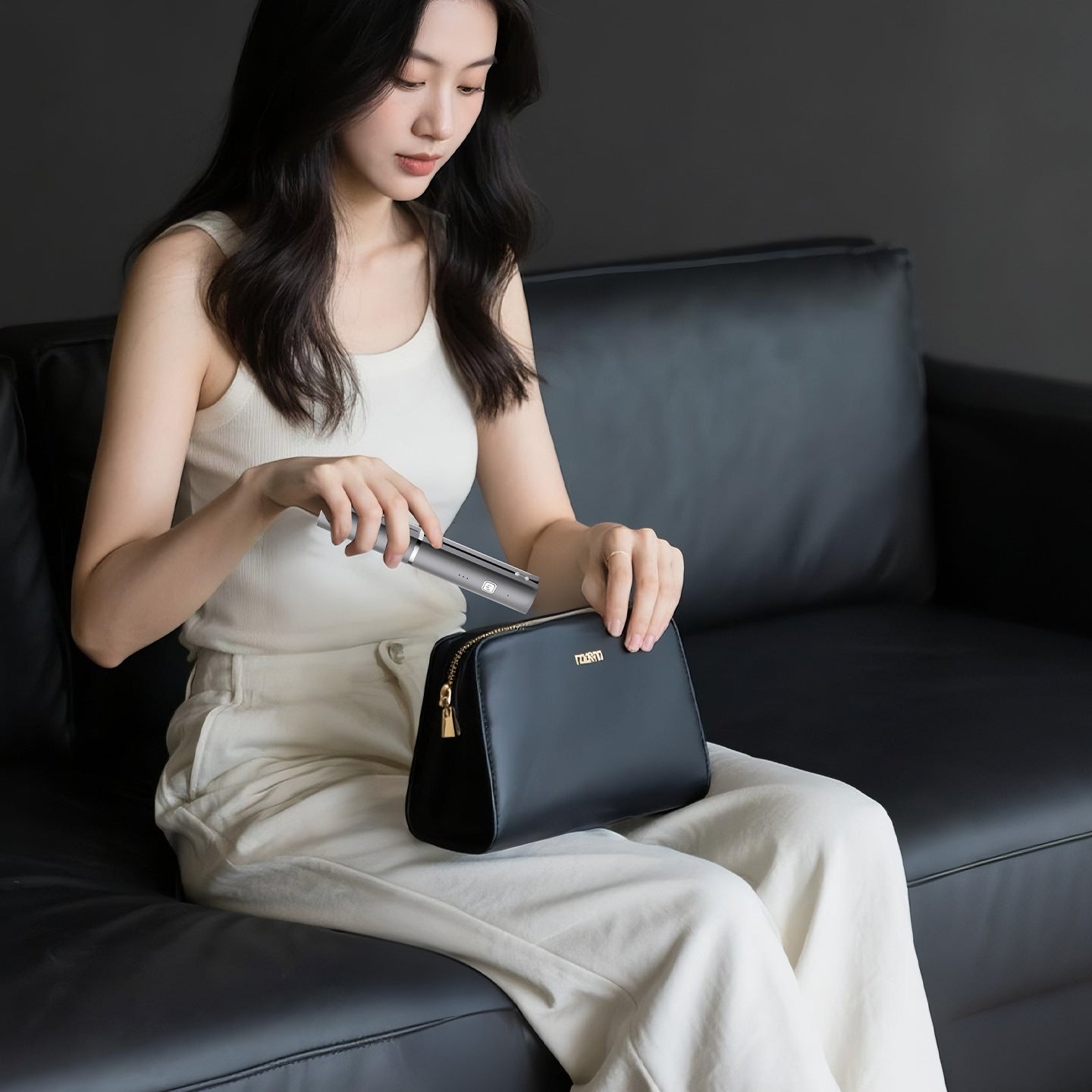 Dark Grey Compact Cordless Hair Straightener - Portable 2-in-1 Mini Flat Iron, USB-C Rechargeable for Travel & Touch-ups 7