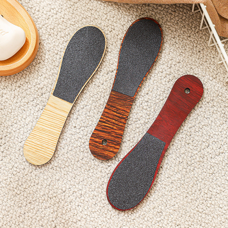 Khaki Professional Pedicure Foot File 10-Pack - Double-Sided Callus Remover with Wooden Handle