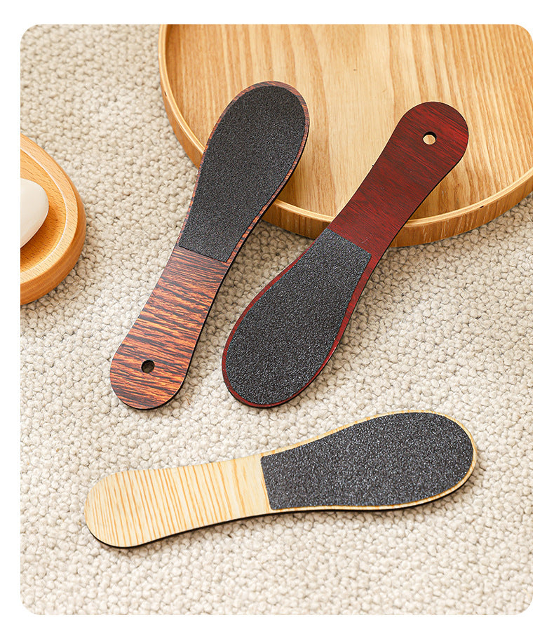 Khaki Professional Pedicure Foot File 10-Pack - Double-Sided Callus Remover with Wooden Handle 7