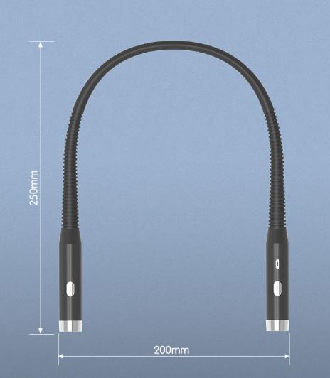 Black Hands-Free LED Neck Reading Light - USB Rechargeable with 3 Color & Brightness Modes, Flexible Gooseneck for Books, Crafts & Knitting 8