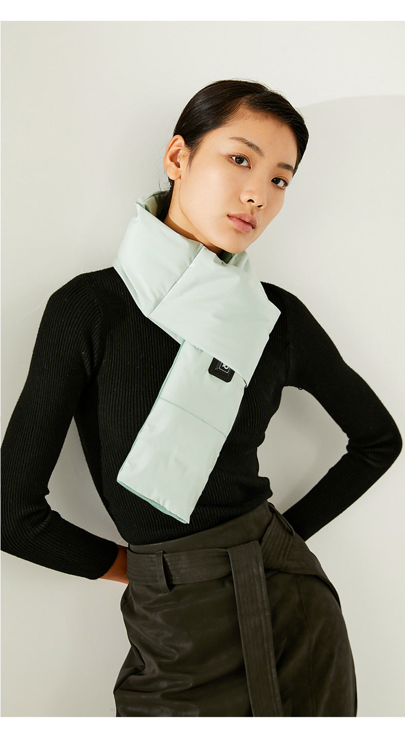 Pink USB Electric Heated Scarf - Portable Puffer Neck Warmer with 3-Level Heat Control for Winter 9