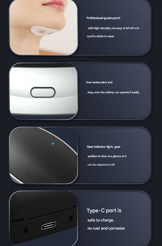 Black Smart Anti-Snoring Device - Rechargeable Pulse Throat Stimulator for Quieter Sleep 8