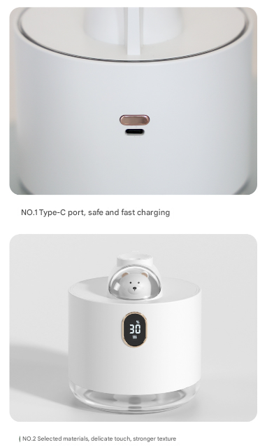 Pink Adorable Space Capsule Humidifier - Portable USB Cool Mist Maker with LED Display & Ambient Night Light 6