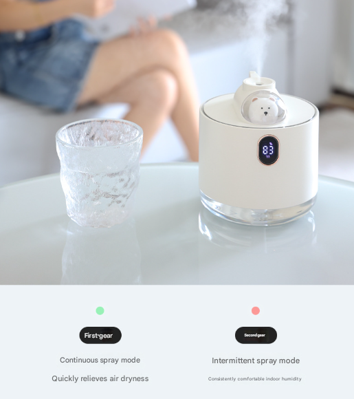 Green Adorable Space Capsule Humidifier - Portable USB Cool Mist Maker with LED Display & Ambient Night Light 3