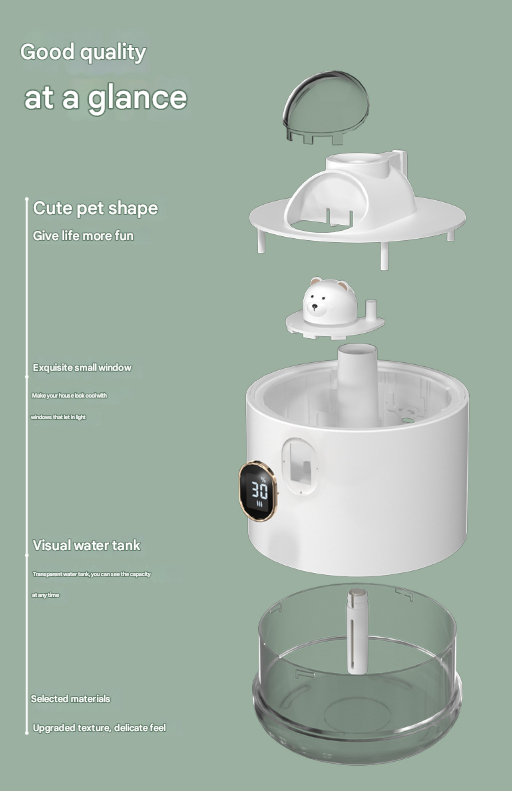 Green Adorable Space Capsule Humidifier - Portable USB Cool Mist Maker with LED Display & Ambient Night Light 4