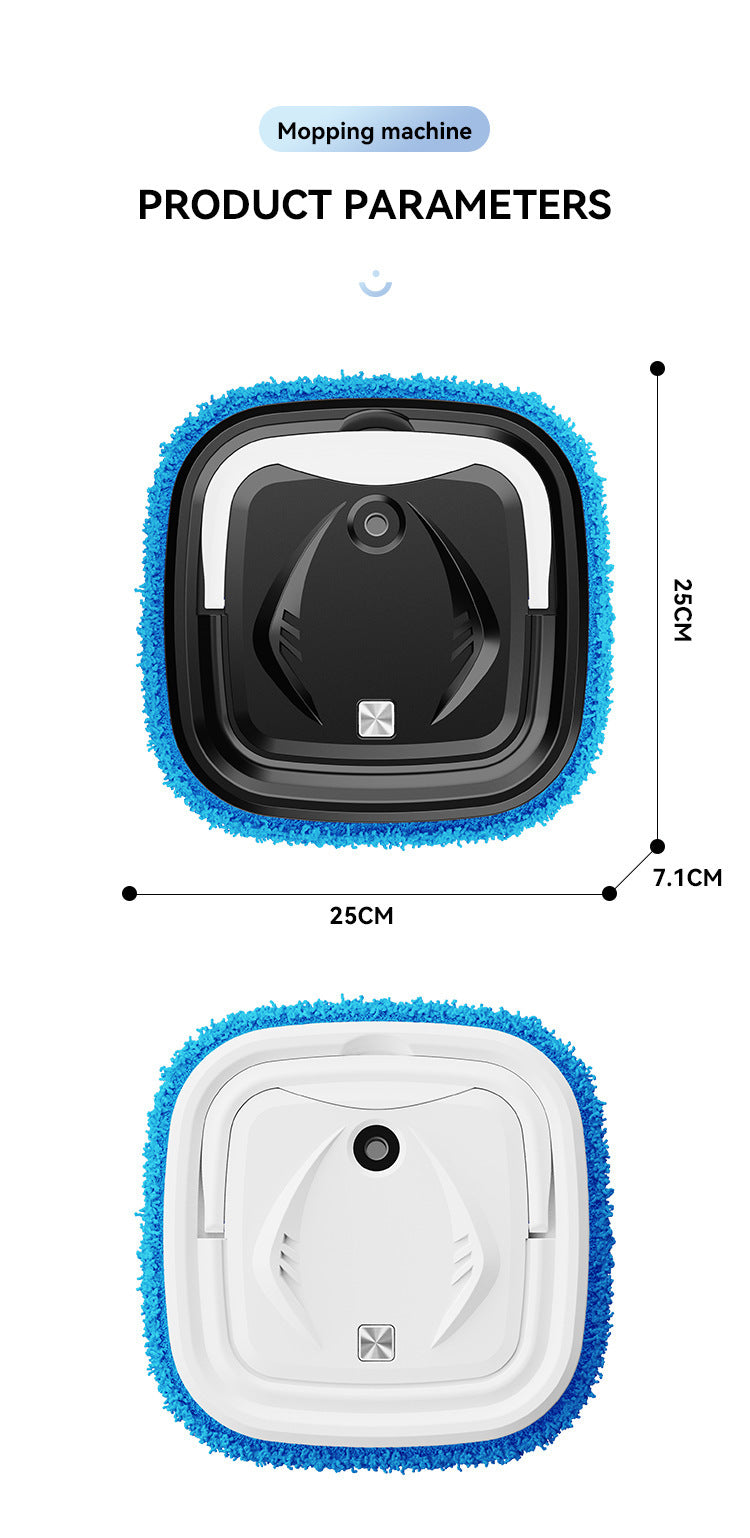 White Smart Robotic Floor Mop with Humidifier Spray - Ultra-Slim Automatic Wet & Dry Floor Cleaner 9