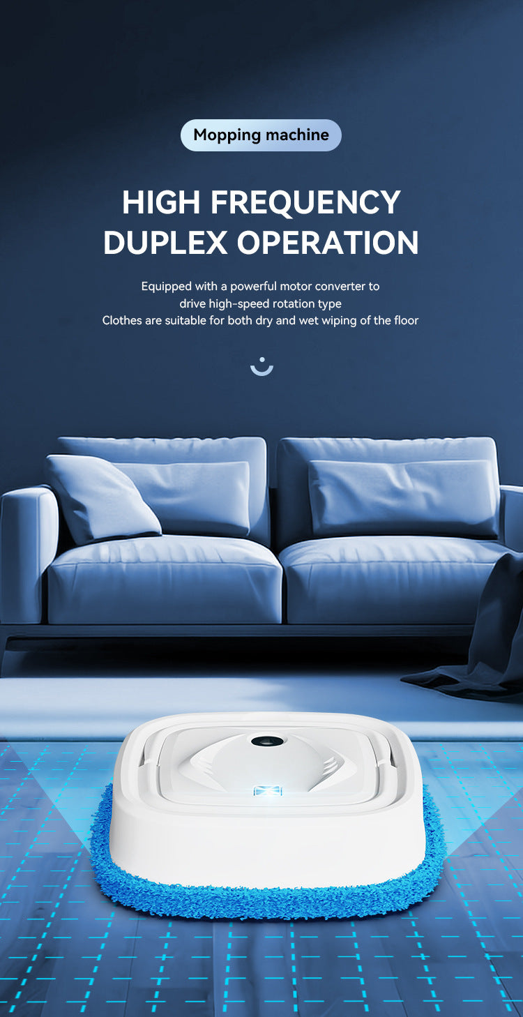 Black Smart Robotic Floor Mop with Humidifier Spray - Ultra-Slim Automatic Wet & Dry Floor Cleaner 3
