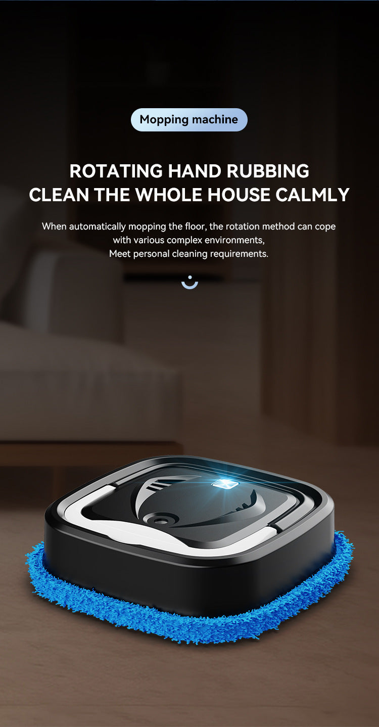 Black Smart Robotic Floor Mop with Humidifier Spray - Ultra-Slim Automatic Wet & Dry Floor Cleaner 4