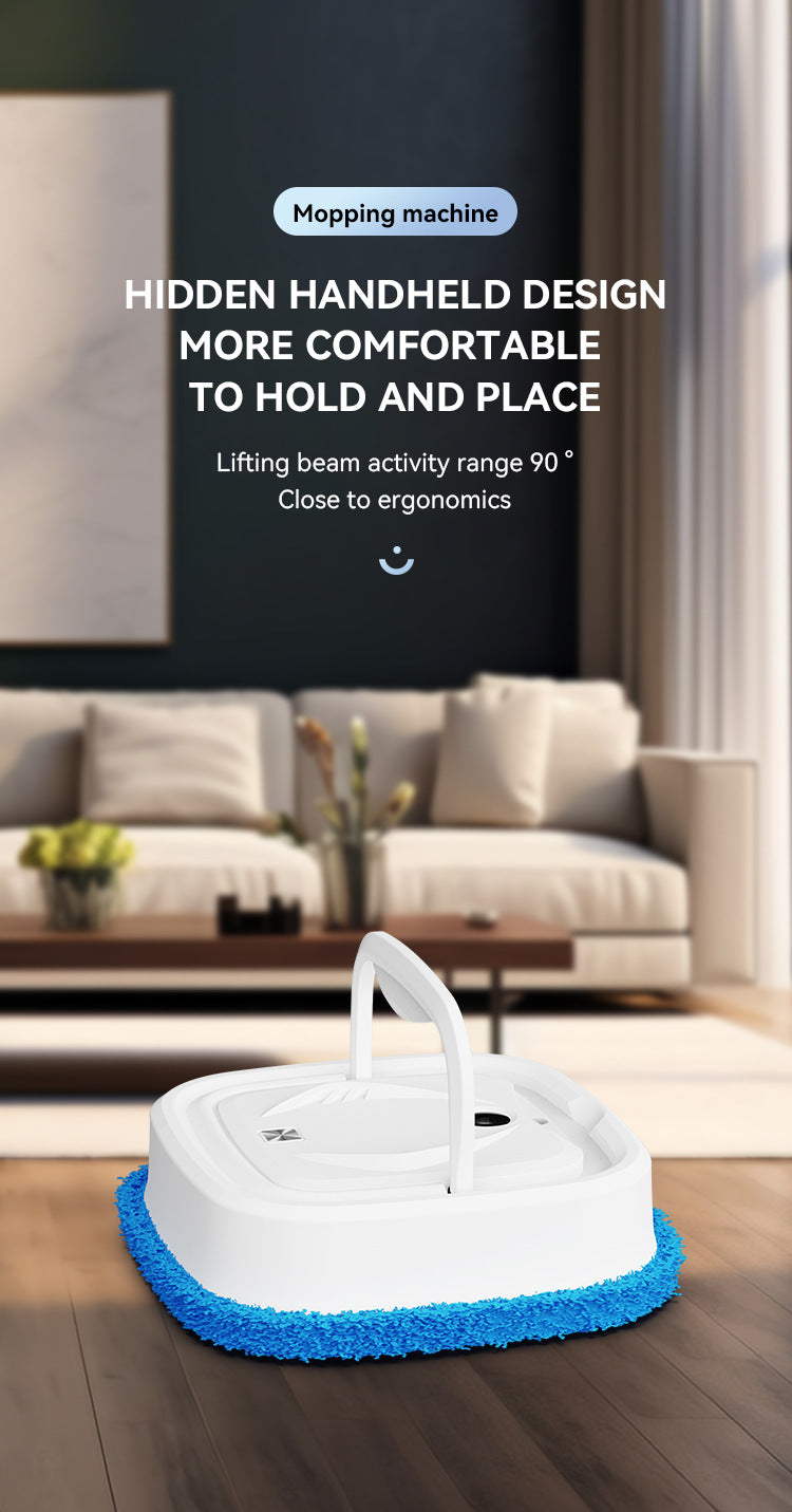 Black Smart Robotic Floor Mop with Humidifier Spray - Ultra-Slim Automatic Wet & Dry Floor Cleaner 8