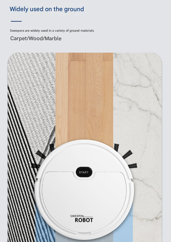 Black 3-in-1 Smart Robot Vacuum Cleaner - Automatic Sweeping, Mopping & Suction for Hard Floors & Pet Hair 5