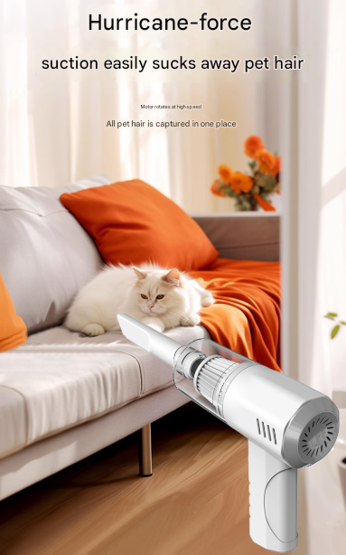White 2-in-1 Cordless Handheld Vacuum and Air Blower - Portable & Lightweight Cleaner for Car, Home, and Pet Hair 3