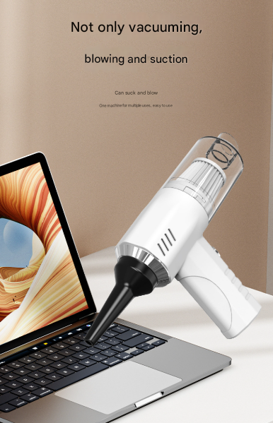 White 2-in-1 Cordless Handheld Vacuum and Air Blower - Portable & Lightweight Cleaner for Car, Home, and Pet Hair 5