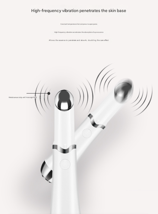 Pink Sonic Eye & Lip Massager with Red & Blue Light Therapy - Heated Vibrating Wand for Puffiness and Wrinkles 5