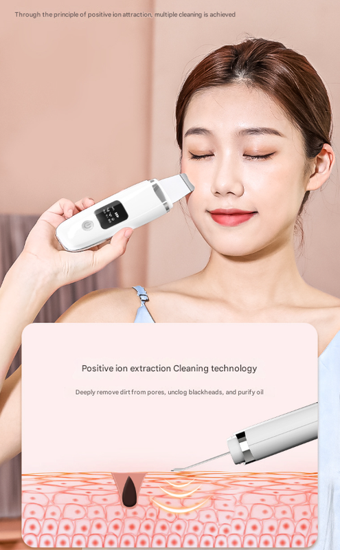 White Professional 4-in-1 Ultrasonic Skin Scrubber - Deep Pore Cleanser, Blackhead Remover & EMS Facial Lifting Tool 6