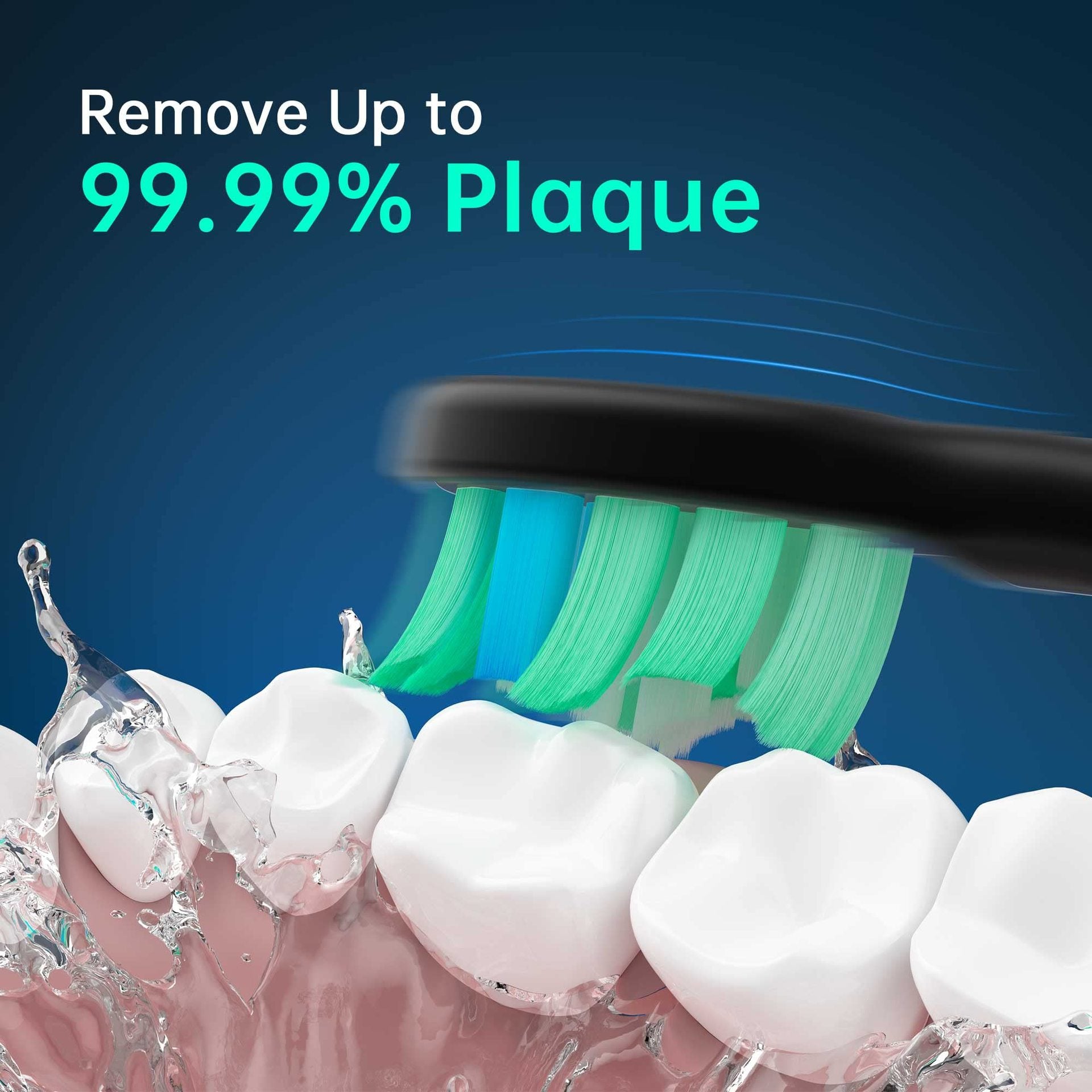 Black Sonic Rechargeable Electric Toothbrush with 8 Heads & Travel Case - 5 Brushing Modes & Smart Timer(USB) 3