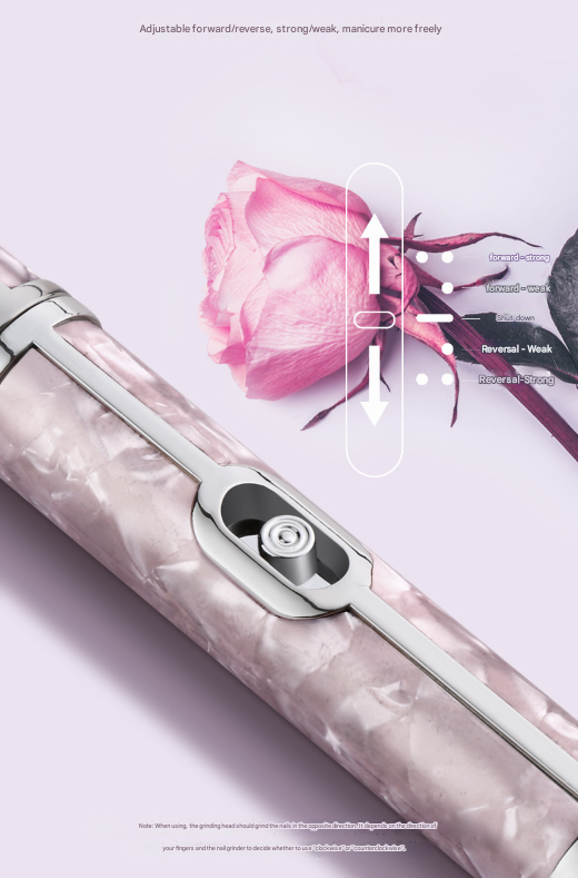 Pink Cordless Electric Nail Drill Pen - Professional Rechargeable Manicure & Pedicure Kit 4