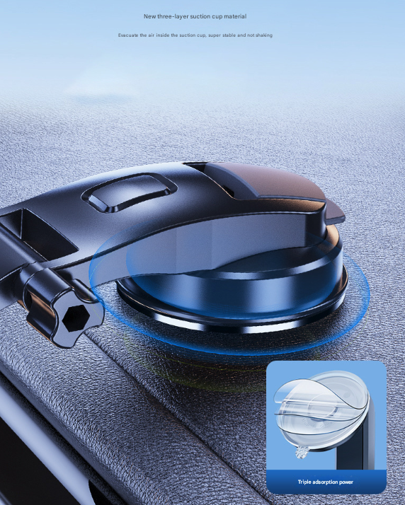 Black Universal Car Phone Mount Holder - 360° Rotation with Upgraded Suction Cup for Dashboard & Windscreen 4