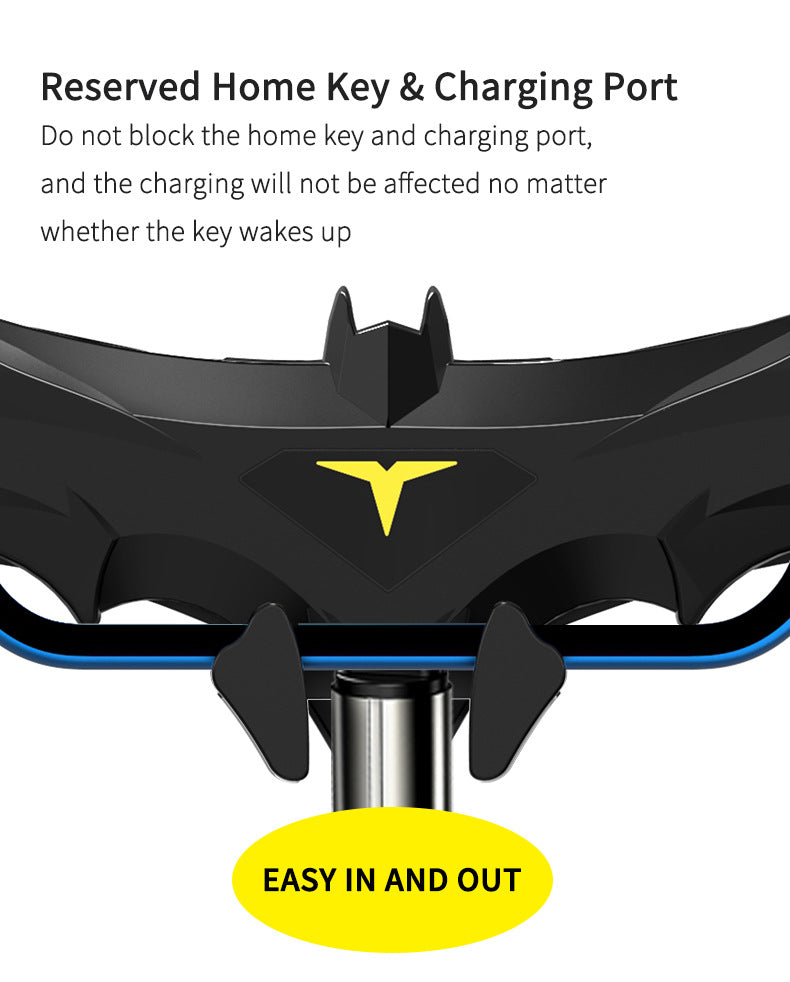 Black Creative Bat-Style Gravity Car Phone Mount - Secure Air Vent Holder with 360 Rotation 3
