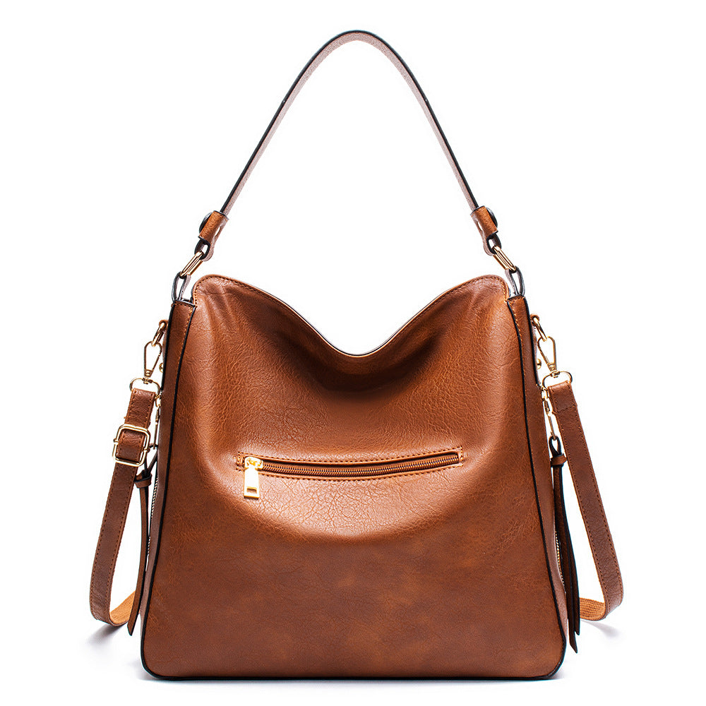 Black Womens Soft PU Leather Hobo Bag - Large Casual Tote Handbag with Adjustable Crossbody Strap 3