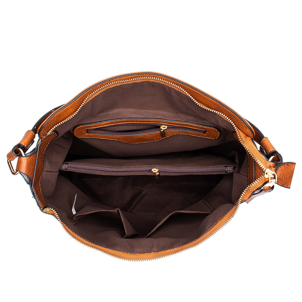 Black Womens Soft PU Leather Hobo Bag - Large Casual Tote Handbag with Adjustable Crossbody Strap 5